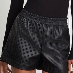 BCBG LEATHER SHORTS